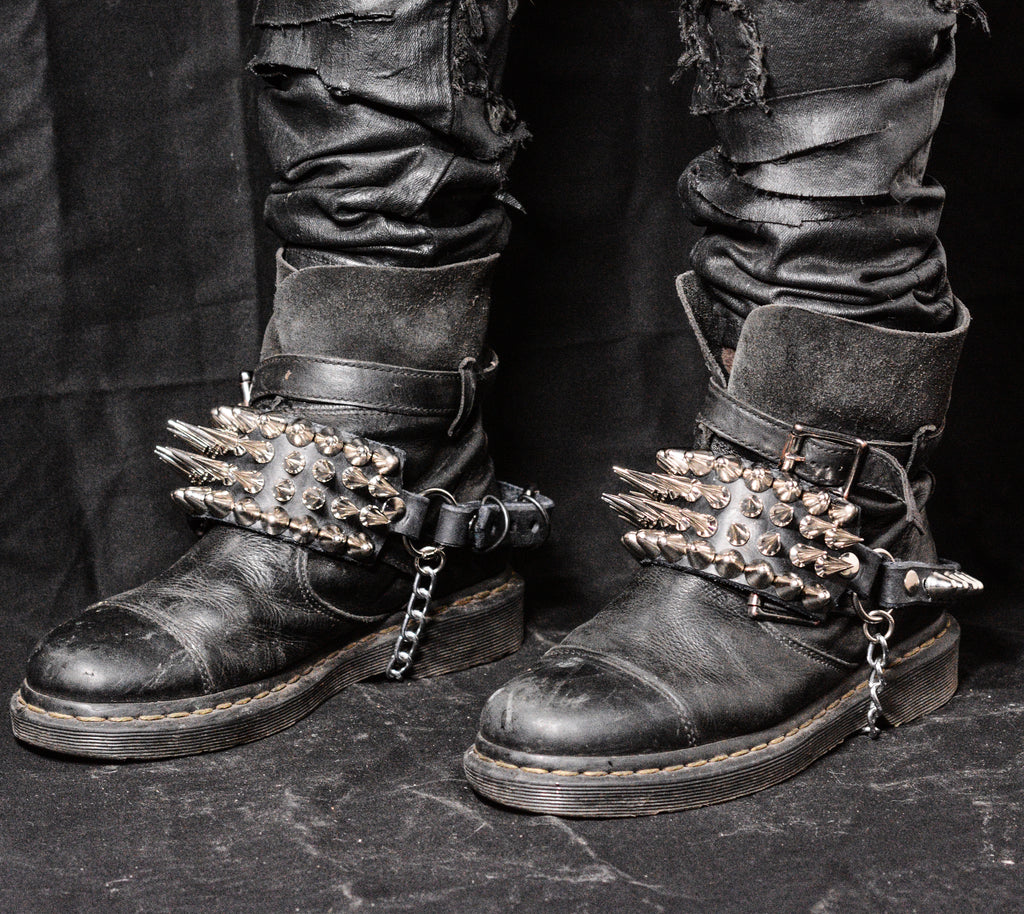 Straps with spikes and studs