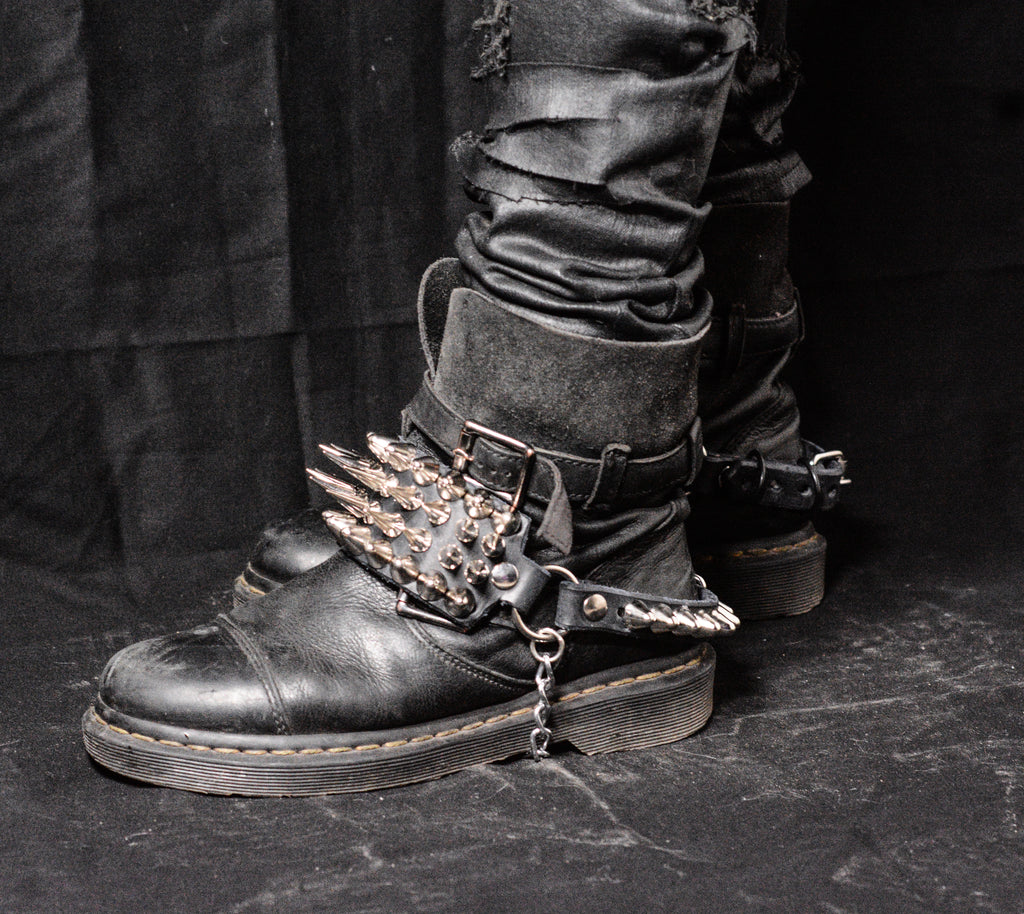 Straps with spikes and studs