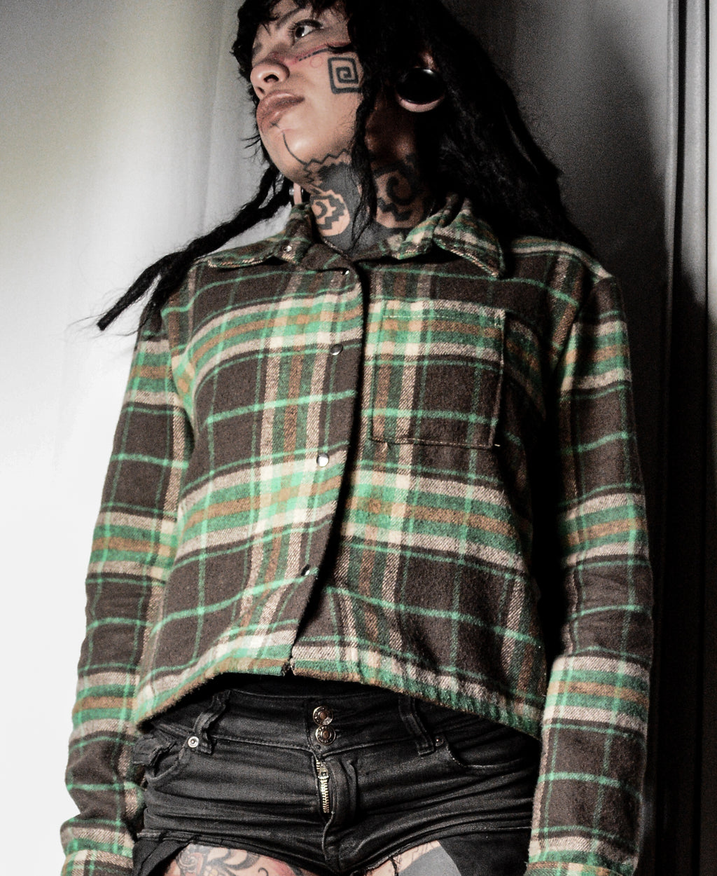 Camisa corta verde