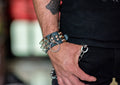 Bracelet with studs and ring