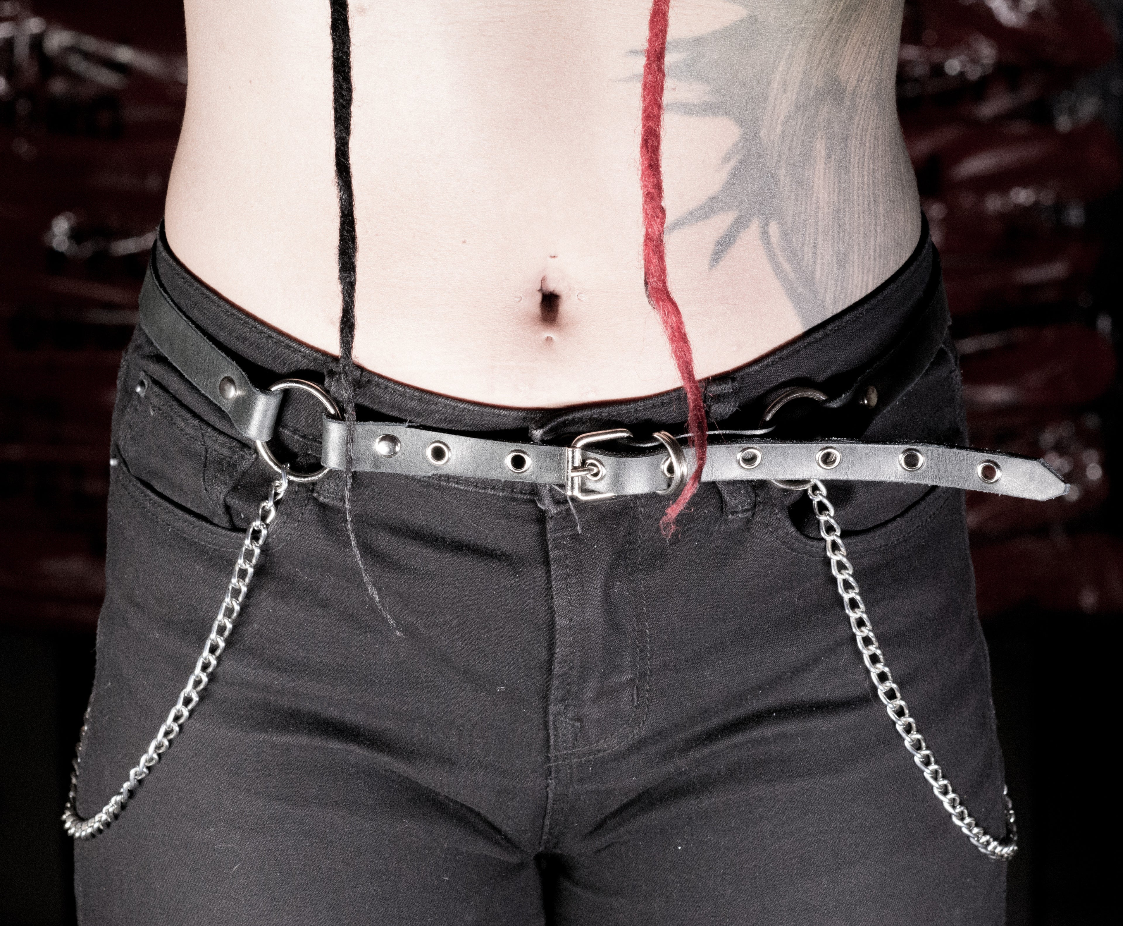 Cinturón con argollas laterales