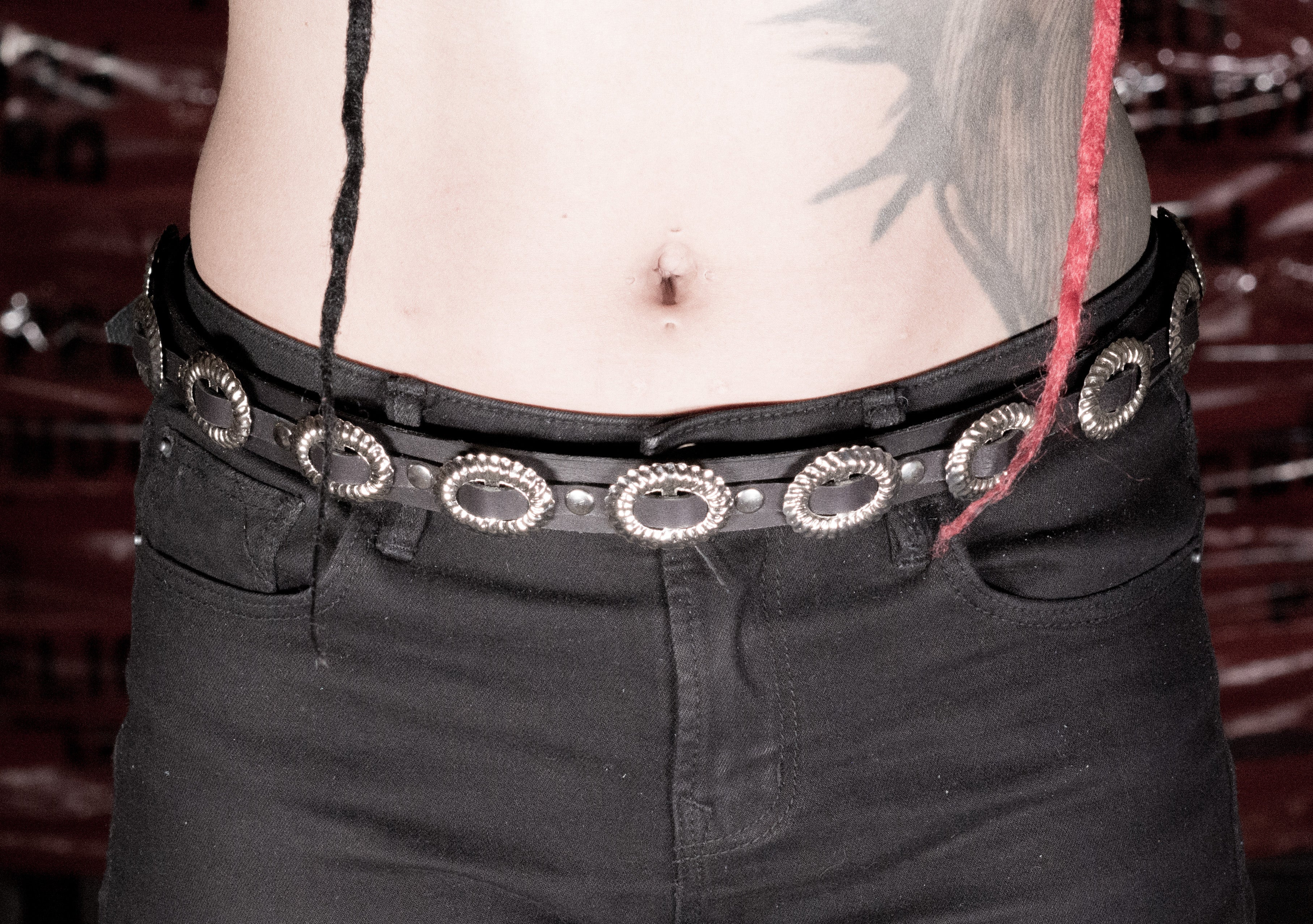 Cinturón de conchos delgado