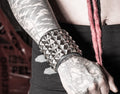 Pulsera de cinco hileras de estoperol plateado