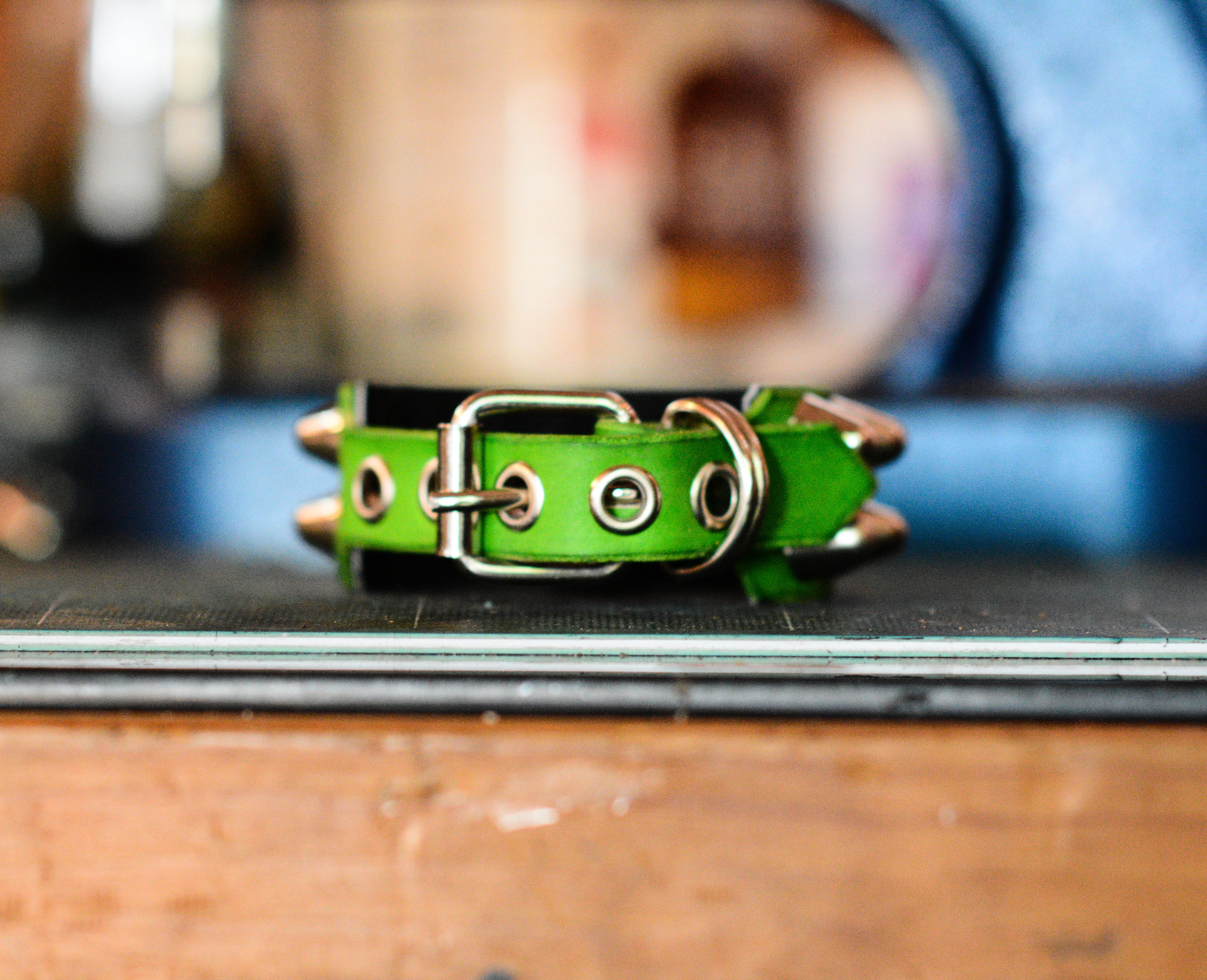 Pulsera verde de dos hileras